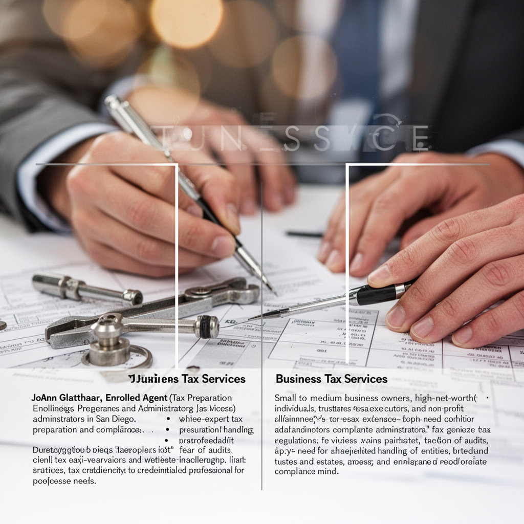 JoAnn Glatthaar, Enrolled Agent providing expert business tax and accounting services for San Diego companies